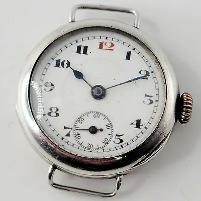  LANCO  1917 SILVER HALLMARKED WATCH TRENCH STYLE ANTIQUE VINTAGE 1920s • £75