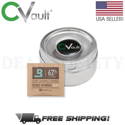 CVault  Twist  SMALL Humidity Control Airtight Metal Container + Boveda • $21.99