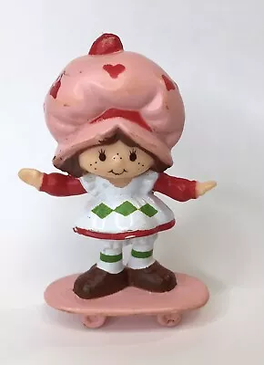 Vintage Strawberry Shortcake On Her Skateboard Miniature Figurine 1982 PVC • $9