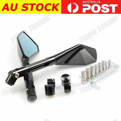 Universal Motorcycle CNC Rearview Side Mirrors For Suzuki Kawasaki Honda Yamaha • $27.99