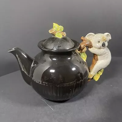 Vintage 1990 Vandor Koala Teapot Very Nice Black - Collectible • $89.95