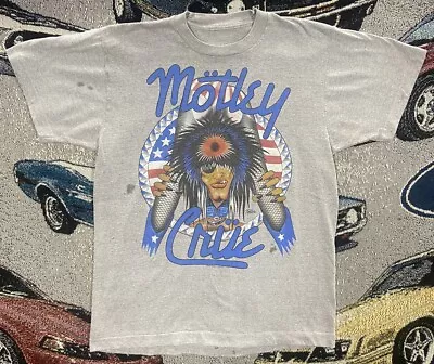 Vintage 1987 Motley Crue Girls Girls Girls Tour Rock Band T-Shirt Size L 80s 90s • $149.99