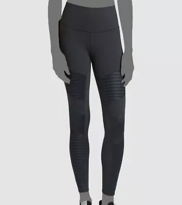 $114 Alo Yoga Women's Gray High-Waisted Moto Leggings Pants Size S • $36.78