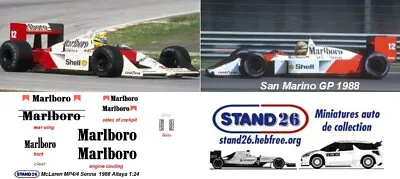 1988 For Altaya 1/24 Marlboro 216 Decals Senna Early Season • $7.35