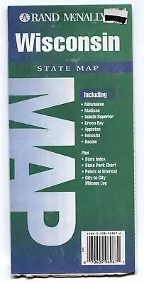 Rand-McNally State Map: WISCONSIN © 1993 - 34½ By 18 Inches -  • $27.99