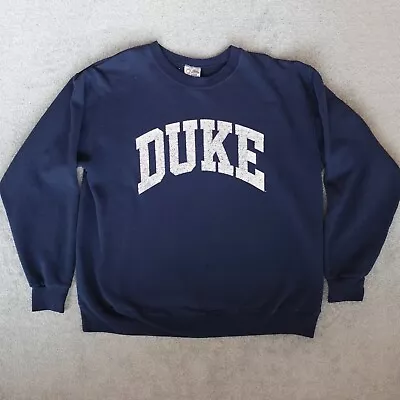 Vintage DUKE University Sweatshirt Men's XL Blue Devils Pullover Cotton Exchange • $28.95
