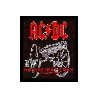 £3.99 • Buy Ac/dc For Those About To Rock Red Official Licensed Sew On Patch Band Badge New 
