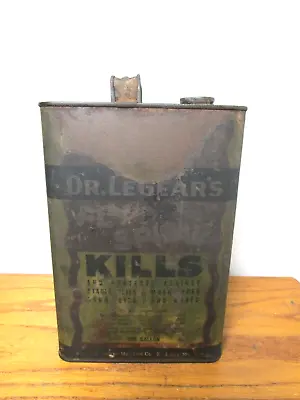 Vintage Dr. LeGear's Fly Spray One Gallon Tin Advertising Can • $24.95