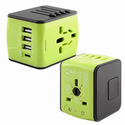 £14.88 • Buy World Wide Travel Adapter Multi Plug Universal Charger UK EU AU US 4 USB Port