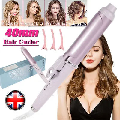 87W Curling Iron Wand Hair Curler 40mm Barrel Curling Iron For Long Thick Hair • £19.98