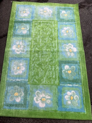 £4.99 • Buy Floral Green Rug 110cm X 170cm ( Primeur ) 🌸
