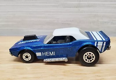 Matchbox MB1 Hemi 75 Dodge Challenger Dark Metal Flake Blue 1993 • $11.25