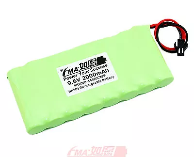 Nickel Metal-Hydride Ni-MH 9.6V 2000mAh Rechargeable Battery W/SM2P AA_8SB • $19.30