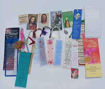 Religious Bookmark Lot Vintage To Now Woven Laminated Charm Bible Study • $16
