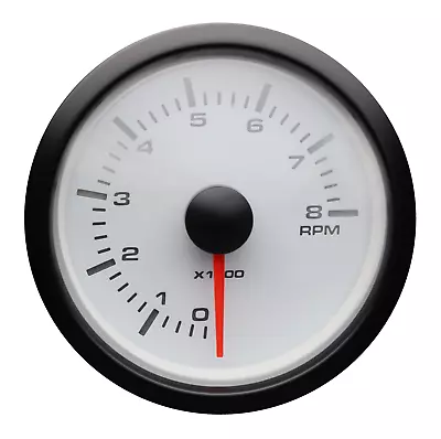 MGS 52mm 2-1/16  Electrical Tachometer For Gasoline 8000 RPM White & Green LED • $41.79