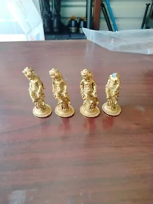 Vintage Brass Angels Cherubs Display Stand With Clips On Back  • $9.99