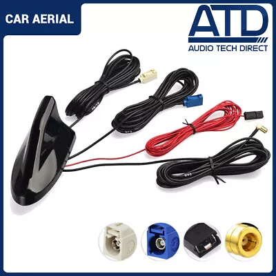 £99.99 • Buy FM DAB GPS Aerial Shark Fin Fakra SMB GT5 Antenna 3In1 Car Radio Roof Mount 5m