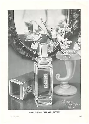 1928 CARON Perfume Vintage Print Ad Sweet Pea Fragrance Bottle Paris Cologne Art • $9.95