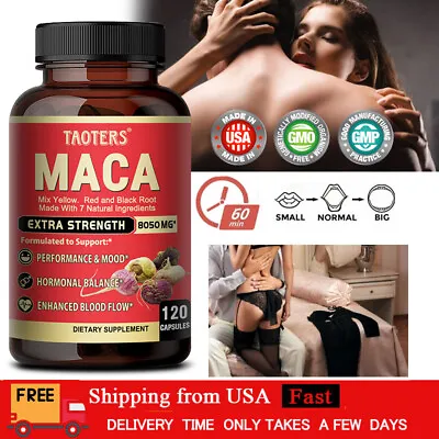 Maca Root 300 Mg Capsules - Super Powerful Sexual Health Booster 120 Capsules • $13.98