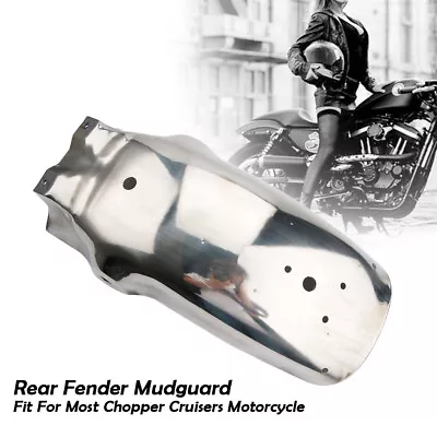 Rear Mudguard Fender Chrome For Harley Sportster XL Cafe Racer Bobber Chopper • $39.29