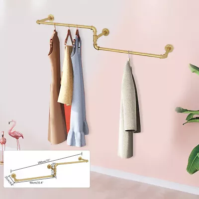 71 Garment Rack Metal Clothes Towel Hanger Bar Industrial Pipe Clothes Organizer • $31