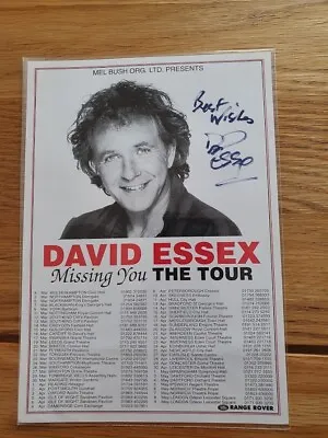 DAVID ESSEX Autograph Signature On 8 X6  Flyer Undedicated ROCK ON! • £17.95