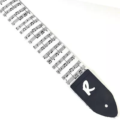 Sheet Music Guitar Strap - Musical Note Guitar Strap - Treble Clef Sharp Flat • $38