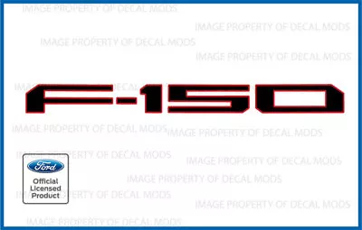 18 - 20 Ford F150 Tailgate Inserts Decals Letters Stickers Black Red FG1T3 • $15.17