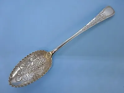 £69 • Buy GEORGE III Solid SILVER OE Berry Table Spoon 'GRAPES' London 1791