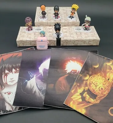Lot Naruto Shippuden Figures Anime Collectible Tiny Tan Air Pod Case & Posters • $29