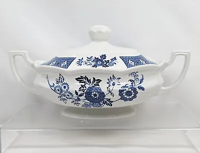 J&G Meakin Blue & White Royal Staffordshire Cathay Ironstone Serving Dish W/ Lid • £72.31