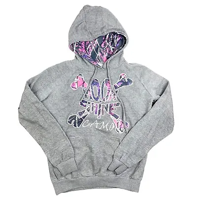 Moonshine Camo Muddy Girl Camo Hoodie Grey Galaxy Western Size M Hunting Pink  • $15