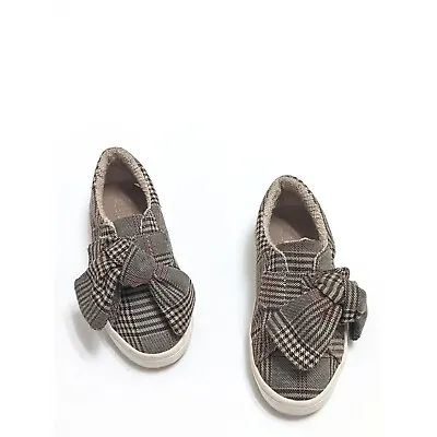 Zara Baby  Girl Checked Fabric Plimsolls With Bow Size 8 US • $24.99