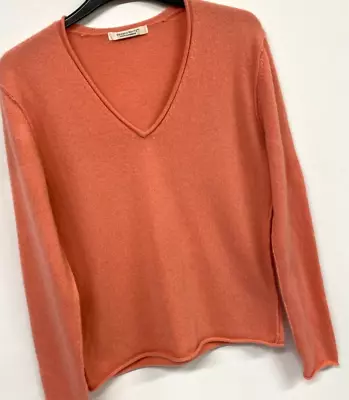 Deane & White 100% Pure Cashmere Jumper Sweater Womens S Salmon Orange 616 • £27