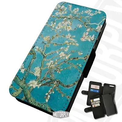 Printed Faux Leather Flip Phone Case For Samsung - Almond-Blossom-Van-Gogh • $12.12