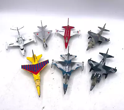 Lot 7 Matchbox Diecast Jets... F1 F16 Harrier Mig21 SB24 Learjet Air Force • $35