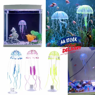$6.92 • Buy Artificial Jellyfish Ornament Aquarium Fish Decoration Effect Glowing WP Tank