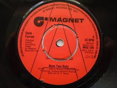 Gene Farrow Move Your Body 7  Magnet MAG109 EX 1977 There Is Handwritten Number • $9.33