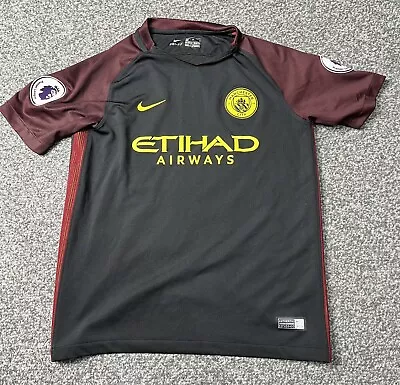 Manchester City Away Kit Season 16/17 Football Shirt Age 12-13 #10 AGUERO • £24.99