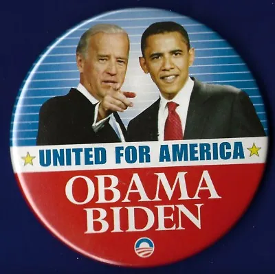 2008 Barack Obama & Joe Biden 3  / Presidential Campaign Button(Pin05) • $3.25