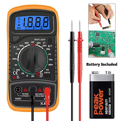 LCD Digital Multimeter Voltmeter Ammeter AC DC OHM Current Circuit Tester Buzzer • £7.59