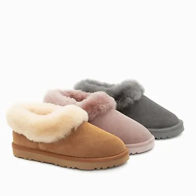 UGG Slippers Avery Unisex Premium Sheepskin Slippers Suede • $59