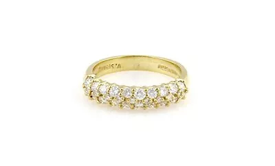 4945 Jose Hess 1.30ct Diamond 18k Yellow Gold Wedding Band Ring Size 7 • $2392