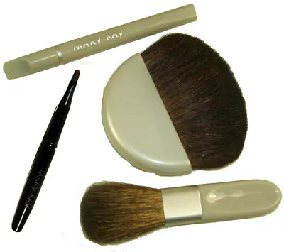 $19.99 • Buy 4 Mary Kay Silver Brush Set New Blush Round Sable & Twist Up GREAT DEAL 4U