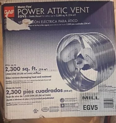 Master Flow 1450 CFM SIlver Electric Powered Gable Mount Electric Attic Fan • $65