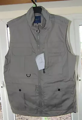 Cotton Traders Hazel Coloured Gilet Fisherman Style Size M (39-42  Chest) VGC • $11.37