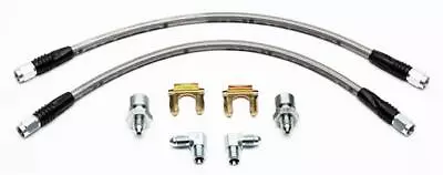 Wilwood 220-7056 Braided Stainless Steel 14  Length Flexline Brake Line Kit GM • $69.25