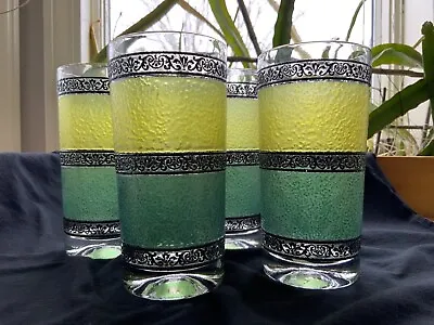 Mid Century Modern Glass Tumblers Bar Ware By Continental Can Company 1960s • $40