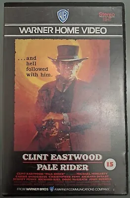 Pale Rider Warner Bros 1st Release Big Box Ex Rental VHS Pre/Post Cert • £15