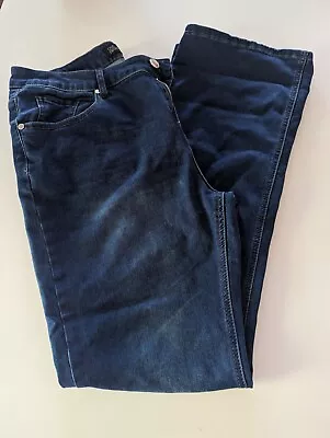 City Chic Womens Harley Jeans Mid Rise Bootleg Stretch Denim Plus Size 14 R • $10